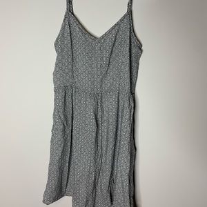 Gray black and white dress